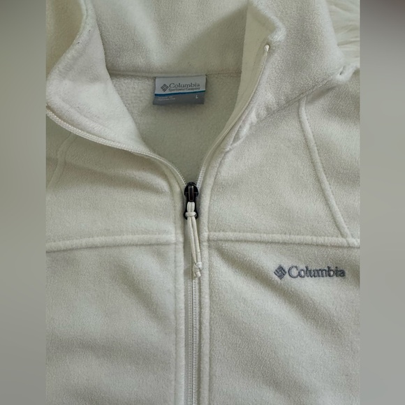Columbia White Fast Trek II Full Zip Fleece Jacket - Size L - Picture 6 of 8